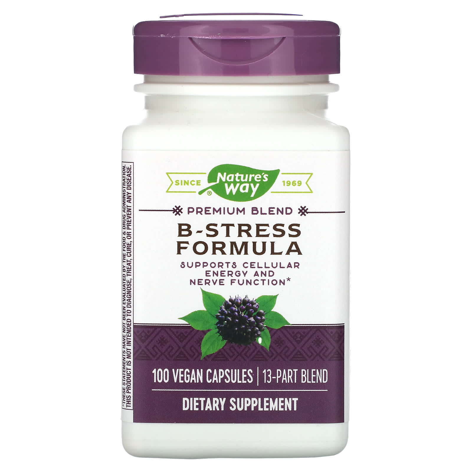 Nature’s Way, B-Stress Formula, 100 Vegetarian Capsules UPC 033674406311 | Hilife Vitamins